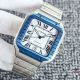 Swiss Replica Cartier Santos Large Model Blue PVD Watch with Smartlink Strap 2824 Movement (2)_th.jpg